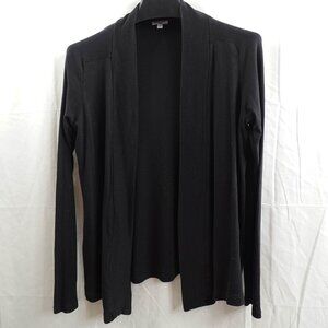 Womens Cardigan Sweater Jacket Small Black Minimalist Open Timeless Preppy